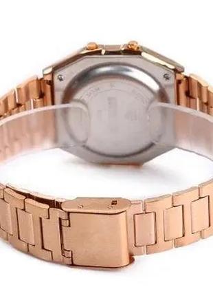Чоловічий наручний годинник skmei 1123 popular (розовое золото)6 фото