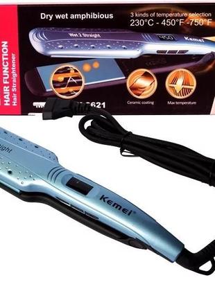 Випрямляч праска для волосся kemei km-9621