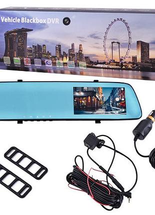 Dvr-дзеркало l102 l-9003 touch screen 4.3" 1080p full,2 камери