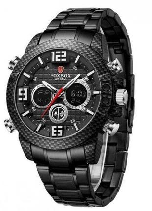Водостійкий тактичний кварцовий годинник lige foxbox black