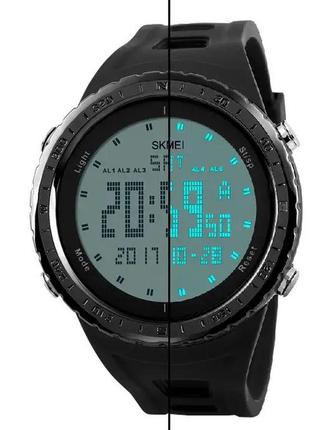 Чоловічий спортивний годинник skmei 1246 (чорний)6 фото