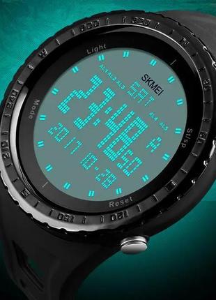 Чоловічий спортивний годинник skmei 1246 (чорний)7 фото
