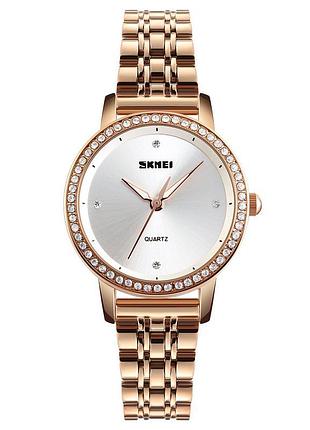Жіночий класичний годинник skmei 1311 malibu (золотисті)