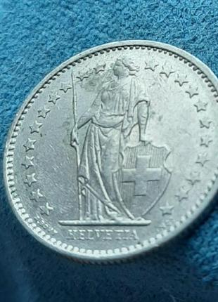 Монета швейцария ½ франка, 1982 года6 фото