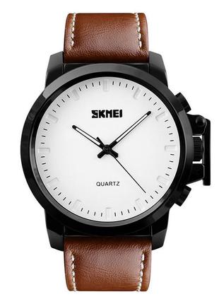 Класичний чоловічий годинник skmei 1208 чорний7 фото