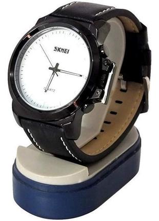 Класичний чоловічий годинник skmei 1208 чорний8 фото