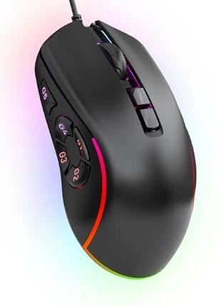 Ігрова провідна миша x9 з rgb підсвічуванням (чорний)