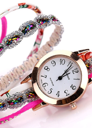 Впусти в своє життя радість. жіночий годинник-браслет+подарунок !5 фото