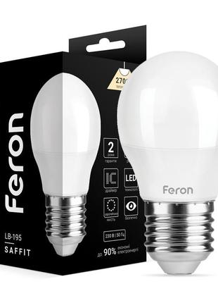 Світлодіодна лампа feron lb-195 7вт e27 2700k