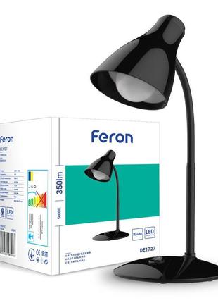 Настольный світлодіодний светильник feron de1727 чорний