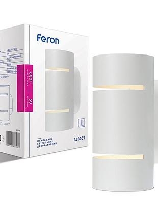 Настінний накладний світильник feron al8003 білий