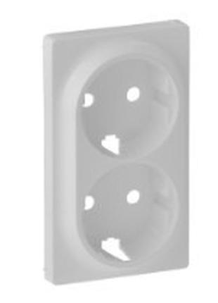 Лицьова панель подвійної силової розетки біла 754950 legrand v...