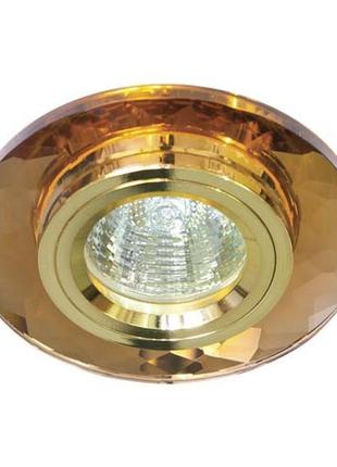 Вбудований світильник feron 8050-2 коричневий золото
