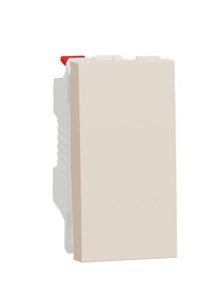 Перемикач 1 клавішний 1 модуль бежевий unica new nu310344