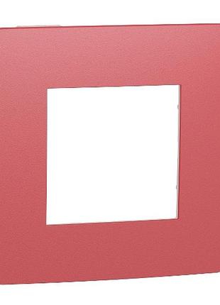 Рамка 1-постова, червона/білий unica new nu280213