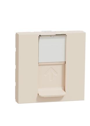 Розетка компьютерна rj45 кат.6 utp 2 модуля бежевий unica new ...