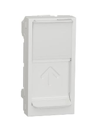 Rj45 накладка 1 модуль білий unica new nu941018
