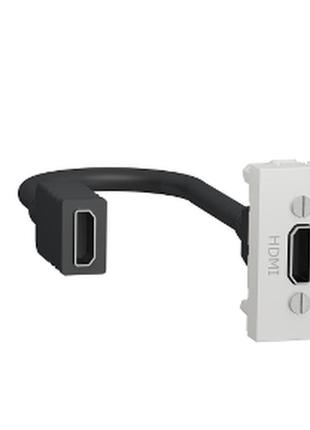 Розетка hdmi, 1 модуль білий unica new nu343018