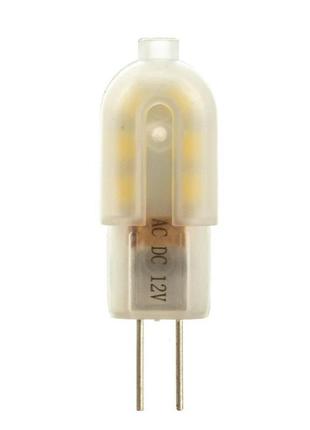 Led лампа g4 12v 2w нейтральна біла 4500к пластик cob2835 sivio