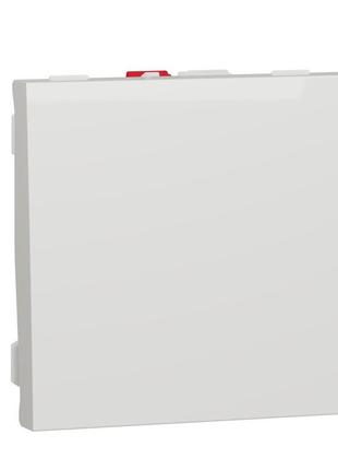 Вимикач 1-клавішний схема 1, 10а 2 модуля білий unica new nu32...