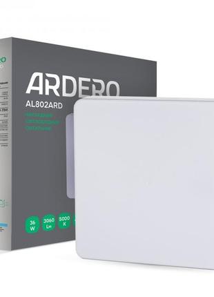 Накладний світлодіодний світильник ardero al802ard 36w квадрат