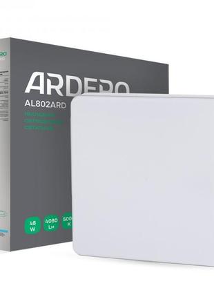 Накладний світлодіодний світильник ardero al802ard 48w квадрат
