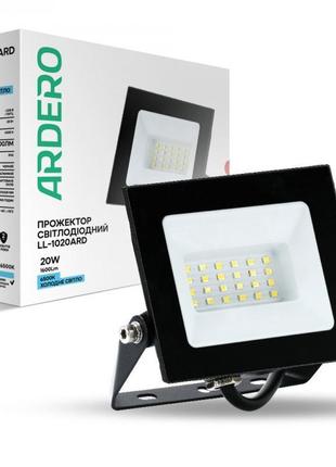Світлодіодний прожектор ardero ll-1020ard 20w 1600lm 6500k
