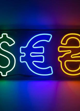 Неонова вивіска для валютних обмінників (505х245)