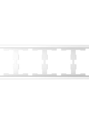 Рамка 4-постова merten d-life mtn4040-6535 білий лотос