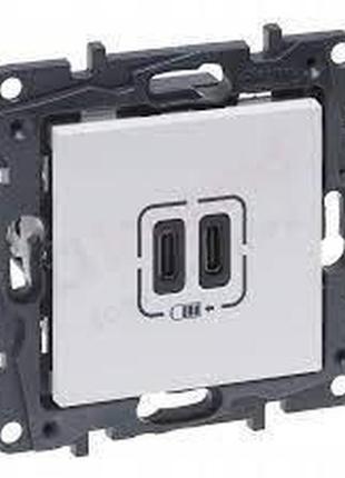 Niloe step розетка usb тип с+c 15 вт 5 в, колір білий