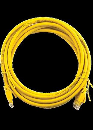 Патч-корд литий utp rj45 кат. 5е 1 м (жовтий)