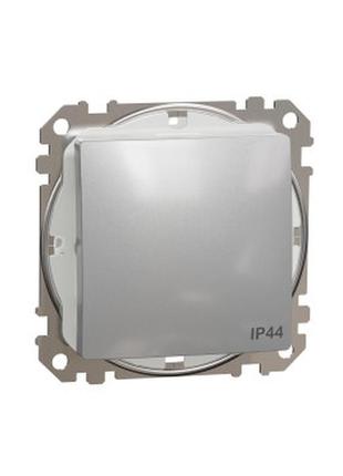 Одноклавішний перемикач ip44 алюміній sedna design