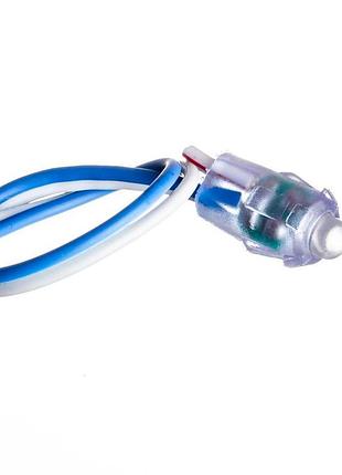 Світлодіод швидкого монтажу 1led, 0,08 w, синій, 12в, ip65