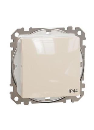 Одноклавішний перемикач ip44 бежевий sedna design