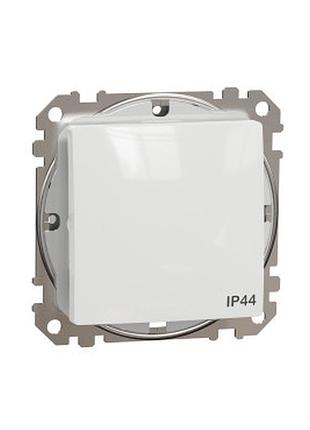 Одноклавішний перемикач ip44 білий sedna design