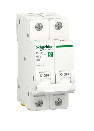 Автоматичний вимикач 2p 16a b 6ka schneider electric resi9 r9f...