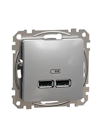 Розетка usb a+a 2.1a алюміній sedna design