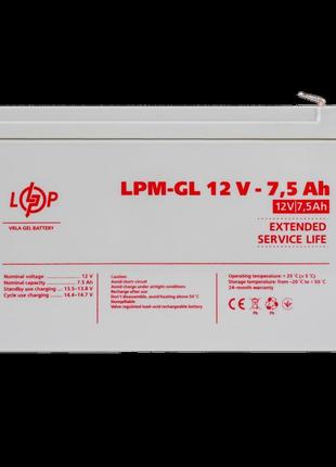 Акумулятор гелевий lpm-gl 12v - 7.5 ah