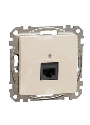 Розетка rj45 cat5e utp бежевий sedna design