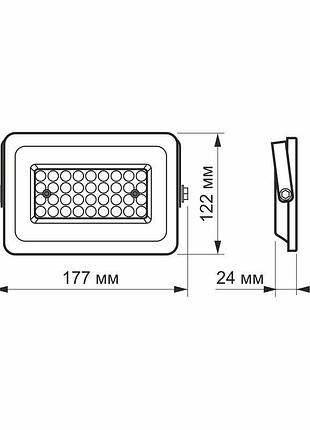 Led прожектор videx f2e 30w 5000k 4
