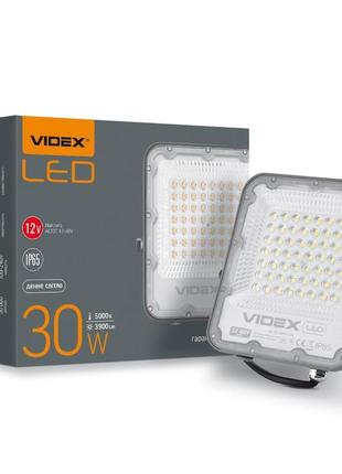 Led прожектор premium videx vl-f2-305g-12v 30w 5000k ac/dc12-48v