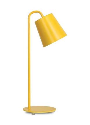 Настільний світильник feron de1440 під лампу е27 жовтий2 фото