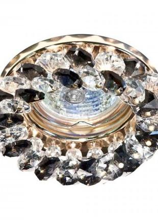 Вбудований світильник feron cd4141 сірий золото