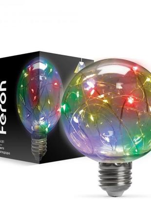 Світлодіодна лампа feron lb-381 1w e27 rgb