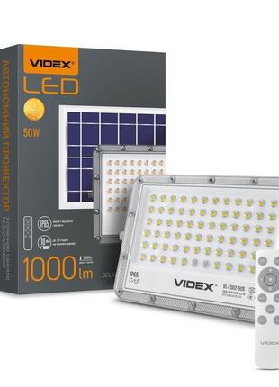 Led прожектор автономний videx 1000lm 5000k 3.2 v