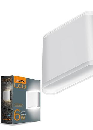 Led світильник архітектурний ip54 ar06 videx 6w 2700k білий