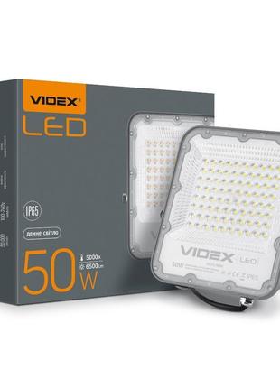 Led прожектор videx premium vl-f2-505g 50w 5000k сірий