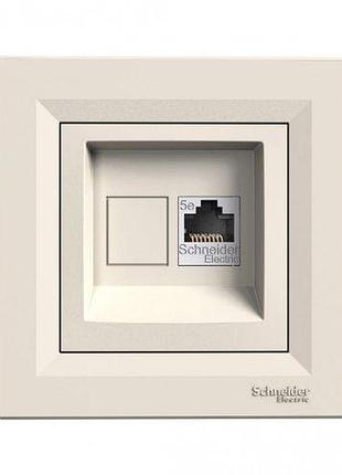 Розетка rj45 комп'ютерна asfora schneider electric крем