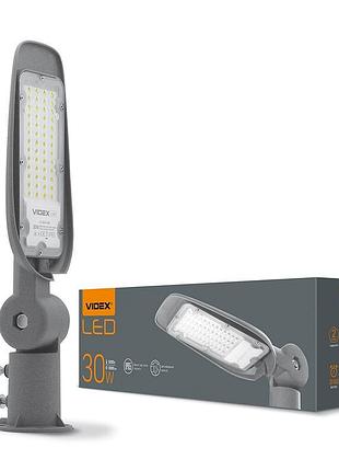 Led вуличний ліхтар videx (поворотний) 30w 5000k сірий