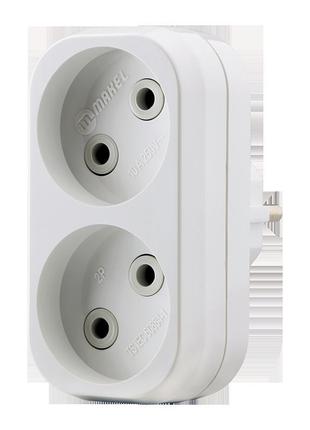 Розгалужувач без заземлення makel 2 гнізда